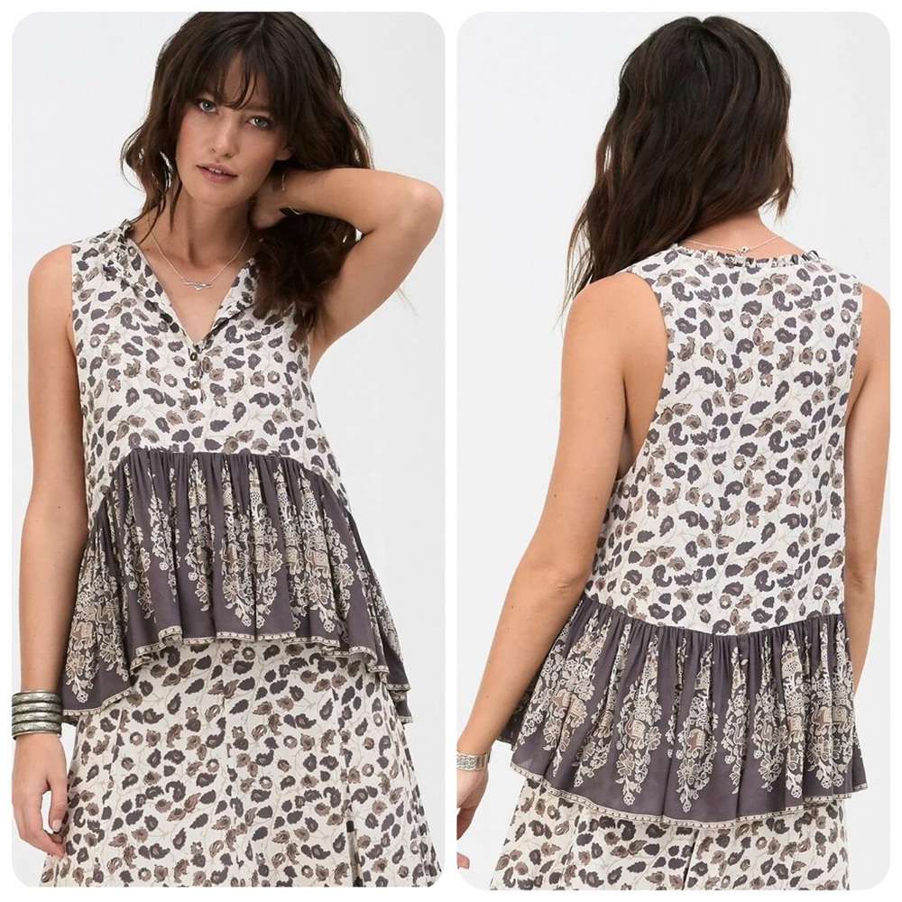 NEW! Spell & the Gypsy Collective Cream Delirium Sleeveless Blouse